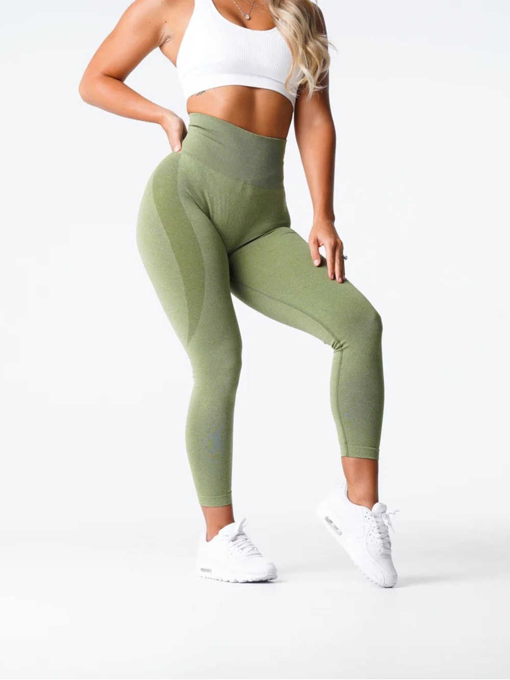 NVGTN Olive High-Waist Contour Seamless Leggings
